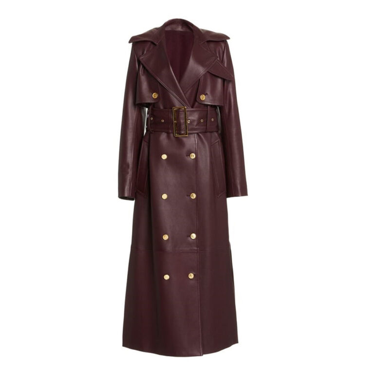 maroon-double-breasted-womens-coat